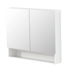 900 PVC Gloss White Shaving Cabinet With Undershelf